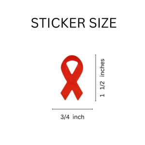 Small HIV/AIDS Awareness Ribbon Stickers (250 per Roll) - Fundraising For A Cause