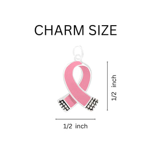 Small Pink Ribbon Charms - Fundraising For A Cause