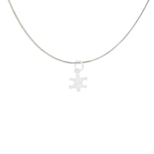 Load image into Gallery viewer, Small Silver Puzzle Piece Necklaces - Fundraising For A Cause