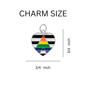 Straight Ally LGBTQ Pride Chunky Link Style Charm Bracelets - Fundraising For A Cause