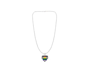 Straight Ally LGBTQ Pride Rectangle Necklaces - Fundraising For A Cause