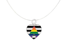 Load image into Gallery viewer, Straight Ally LGBTQ Pride Rectangle Necklaces - Fundraising For A Cause