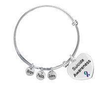 Load image into Gallery viewer, Suicide Awareness Heart Charm Retractable Bracelets - Fundraising For A Cause