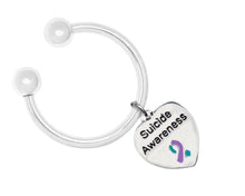 Load image into Gallery viewer, Suicide Awareness Heart Key Chains - Fundraising For A Cause