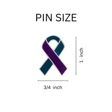 Load image into Gallery viewer, Suicide Teal &amp; Purple Ribbon Awareness Pins - Fundraising For A Cause