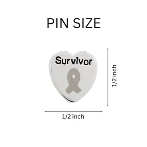 Survivor Gray Ribbon Pins - Fundraising For A Cause