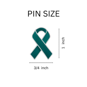 Teal Ribbon Awareness Pins - Fundraising For A Cause