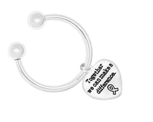 Load image into Gallery viewer, &quot;Together We Can Make A Difference&quot; Heart Charm Horseshoe Keychain - Fundraising For A Cause