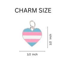 Load image into Gallery viewer, Transgender Heart Pride Hanging Charms - Fundraising For A Cause