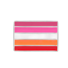 Load image into Gallery viewer, WLW Lesbian Sunset Flag Pins - Fundraising For A Cause
