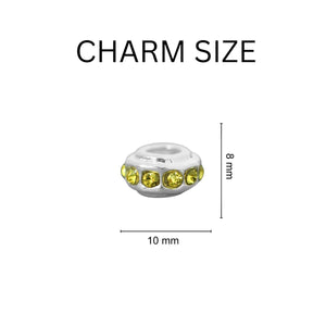Yellow Crystal Accent Charms - Fundraising For A Cause
