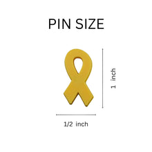 Load image into Gallery viewer, Yellow Silicone Ribbon Pins - Fundraising For A Cause
