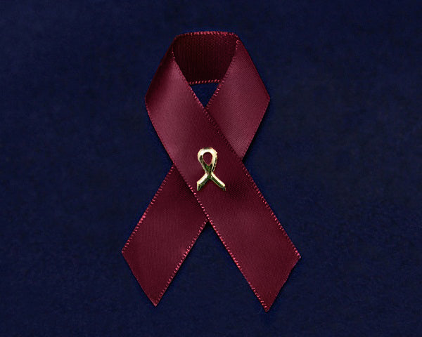 Burgundy Ribbon Multiple Myeloma Cancer Sickle Cell Anemia Awareness  Isolated Stock Photo by ©Chinnapong 381162446