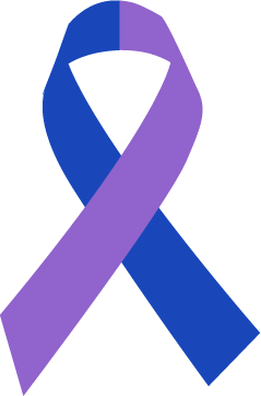 Blue & Purple Ribbon - Fundraising For A Cause