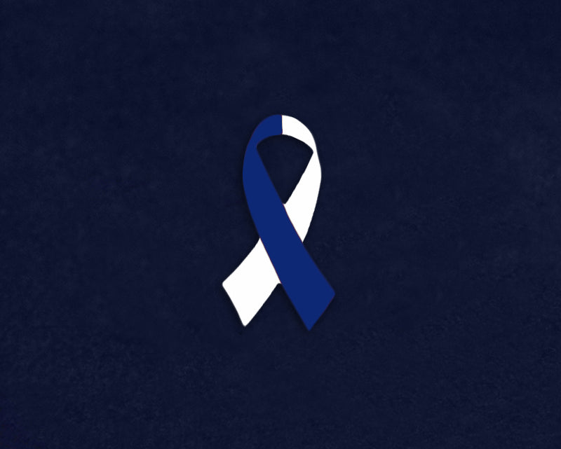 Blue & White Ribbon Stickers & Decals – Fundraising For A Cause