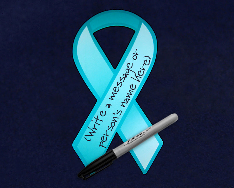 50 Large Paper Teal Ribbons, Ovarian Cancer, Ptsd