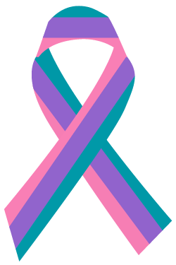 Pink, Purple & Teal Ribbon