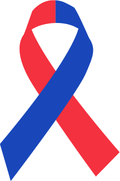 Red & Blue Ribbon - Fundraising For A Cause