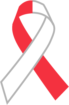 Red & White Ribbon - Fundraising For A Cause