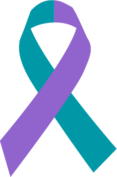 Teal & Purple Ribbon