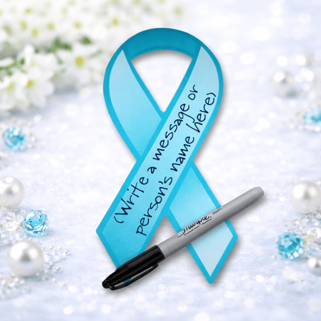 Fundraiser Ribbons Teal Ribbon Paper Ribbons – Bulk & Wholesale Awareness Fundraising ...