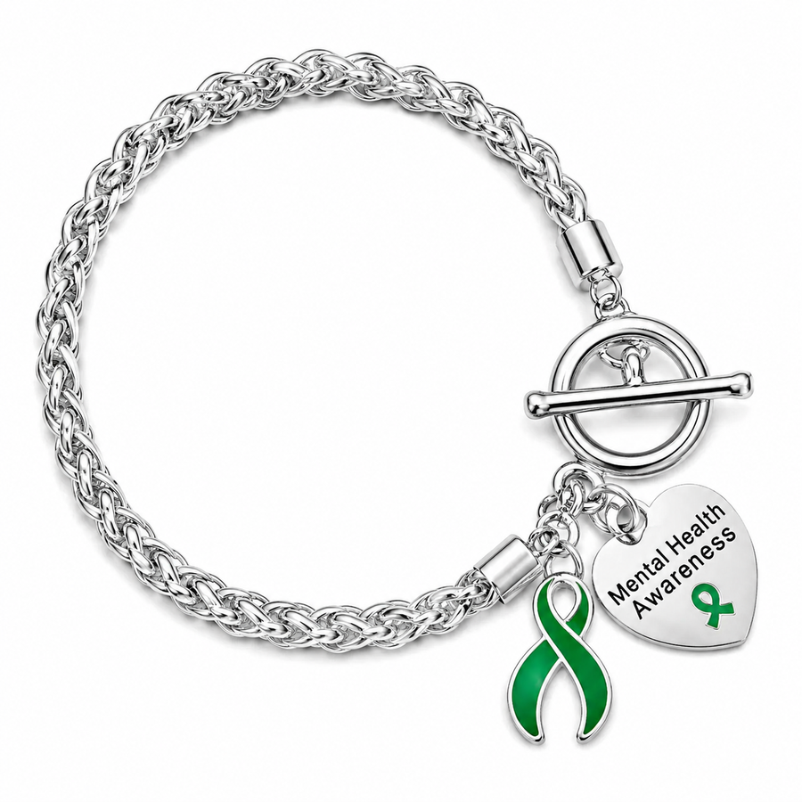 Mental Health Awareness Ribbon Charm Bracelets