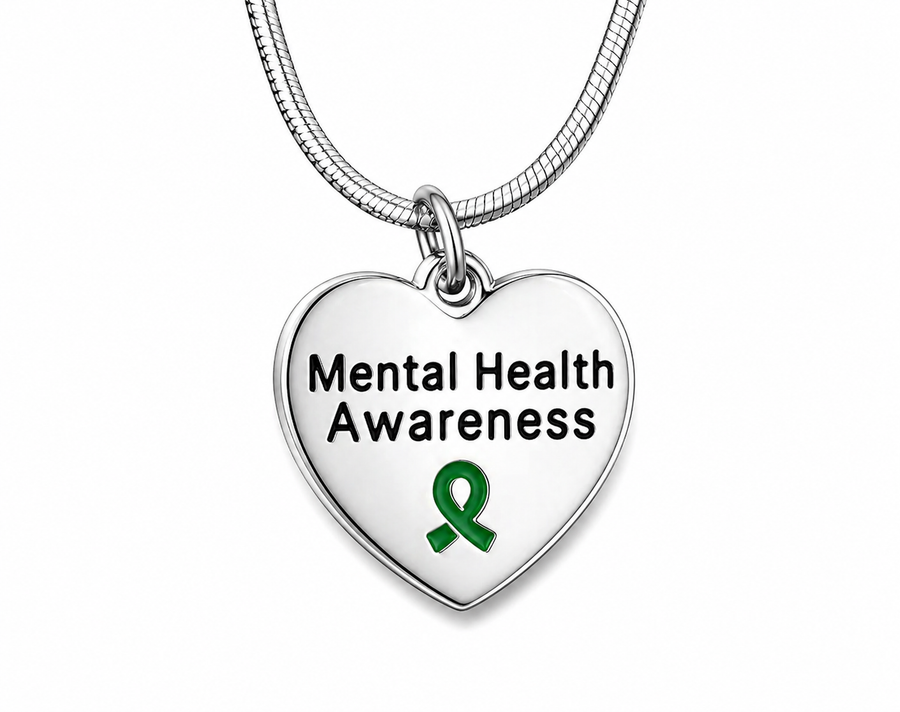 Mental Health Awareness Heart Necklaces