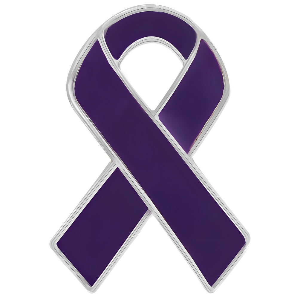 10 Pack Alzheimer's Awareness Ribbon Pins (10 Pins) - Fundraising For A Cause