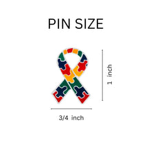 Load image into Gallery viewer, 10 Pack Autism Awareness Ribbon Pins (10 Pins) - Fundraising For A Cause