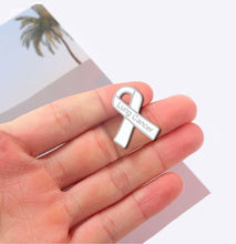 Load image into Gallery viewer, 10 Pack Lung Cancer Awareness Ribbon Pins (10 Pins) - Fundraising For A Cause