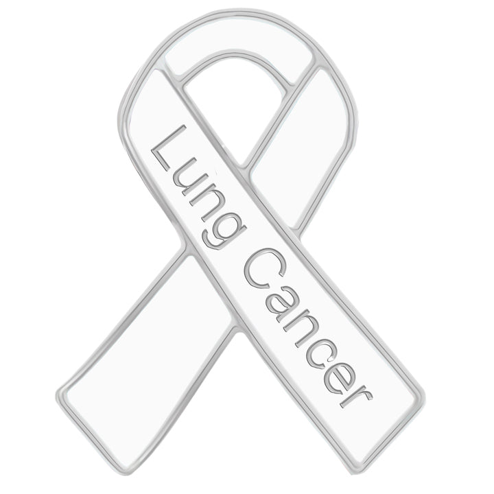 10 Pack Lung Cancer Awareness Ribbon Pins (10 Pins) - Fundraising For A Cause