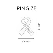 Load image into Gallery viewer, 10 Pack Lung Cancer Awareness Ribbon Pins (10 Pins) - Fundraising For A Cause