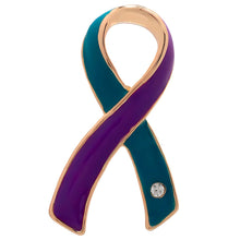 Load image into Gallery viewer, 10 Pack Sexual Assault Ribbon Awareness Pins (10 Pins) - Fundraising For A Cause