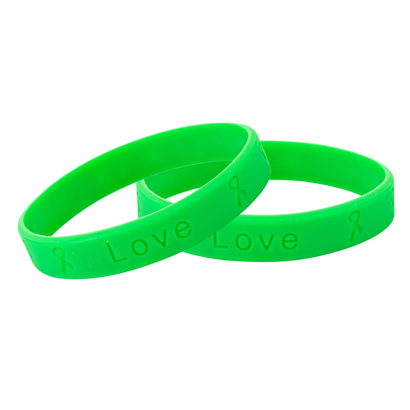 Green Silicone Bracelet Wristbands Wholesale, Green Rubber Jelly Bracelets