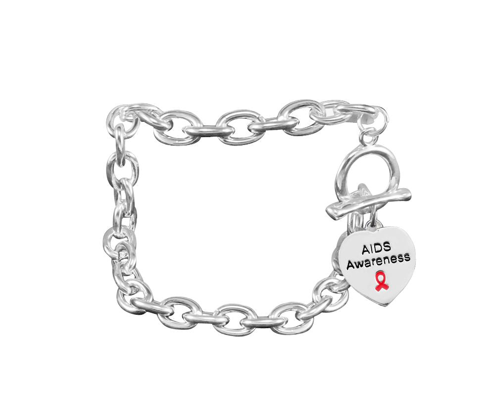 12 AIDS Awareness Chunky Charm Bracelet - Fundraising For A Cause