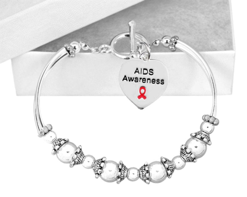 12 AIDS HIV Awareness Partial Beaded Bracelets - Fundraising For A Cause