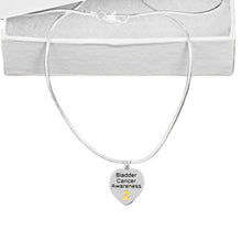 Load image into Gallery viewer, 12 Bladder Cancer Awareness Heart Ribbon Necklaces - Fundraising For A Cause