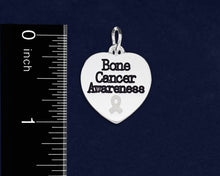 Load image into Gallery viewer, 12 Bone Cancer Awareness Heart Necklaces - Fundraising For A Cause