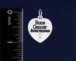 12 Bone Cancer Awareness Heart Necklaces - Fundraising For A Cause