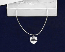 Load image into Gallery viewer, 12 Bone Cancer Awareness Heart Necklaces - Fundraising For A Cause