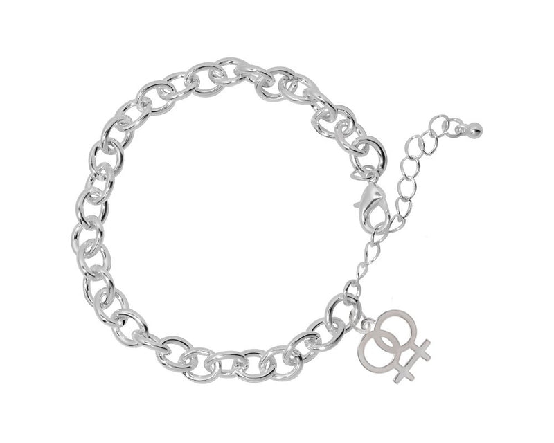 12 Chunky Same Sex Female Symbol Bracelets - Fundraising For A Cause