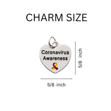 Load image into Gallery viewer, 12 Coronavirus (COVID - 19) Awareness Heart Partial Beaded Bracelet - Fundraising For A Cause