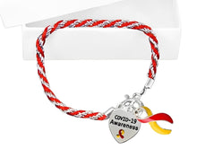 Load image into Gallery viewer, 12 Coronavirus (COVID - 19) Awareness Rope - Style Bracelets - Fundraising For A Cause