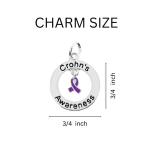 12 Crohn's Awareness Black Leather Cord Bracelets - Fundraising For A Cause