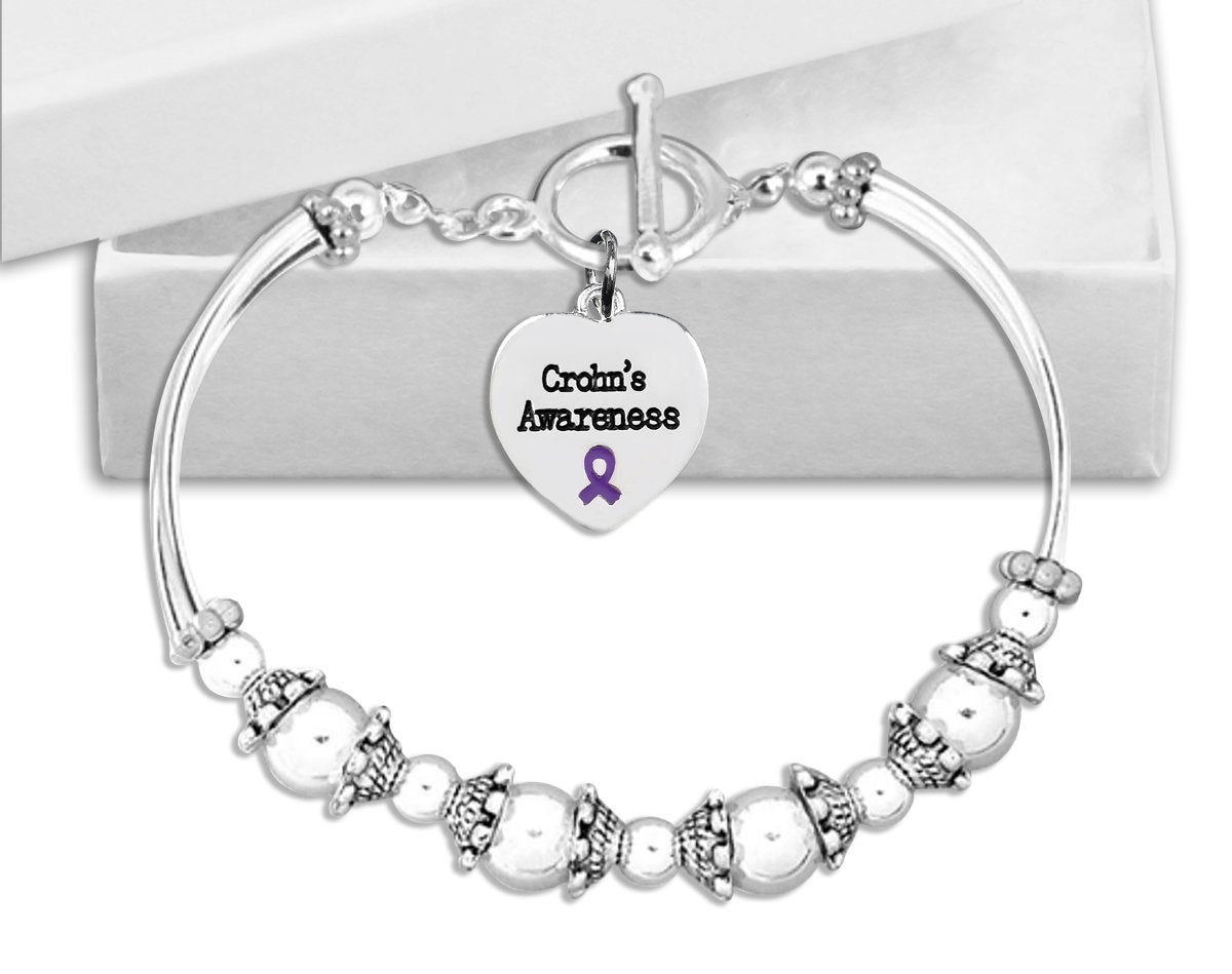 12 Crohn's Disease Awareness Partial Beaded Bracelets - Fundraising For A Cause