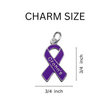 Load image into Gallery viewer, 12 Crohn&#39;s Disease Purple Ribbon Retractable Bracelets - Fundraising For A Cause