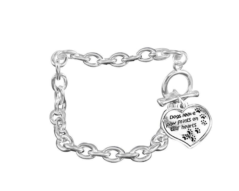 12 Dogs Leave Paw Prints Chunky Charm Bracelets - Fundraising For A Cause