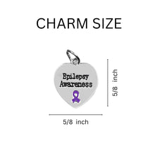 Load image into Gallery viewer, 12 Epilepsy Awareness Heart Leather Cord Bracelets - Fundraising For A Cause