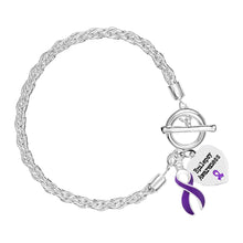 Load image into Gallery viewer, 12 Epilepsy Purple Ribbon Rope Bracelets - Fundraising For A Cause