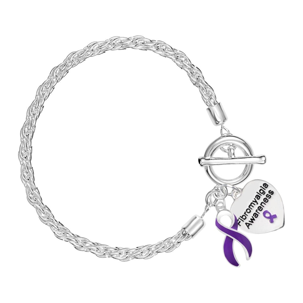 12 Fibromyalgia Purple Ribbon Rope Bracelets - Fundraising For A Cause